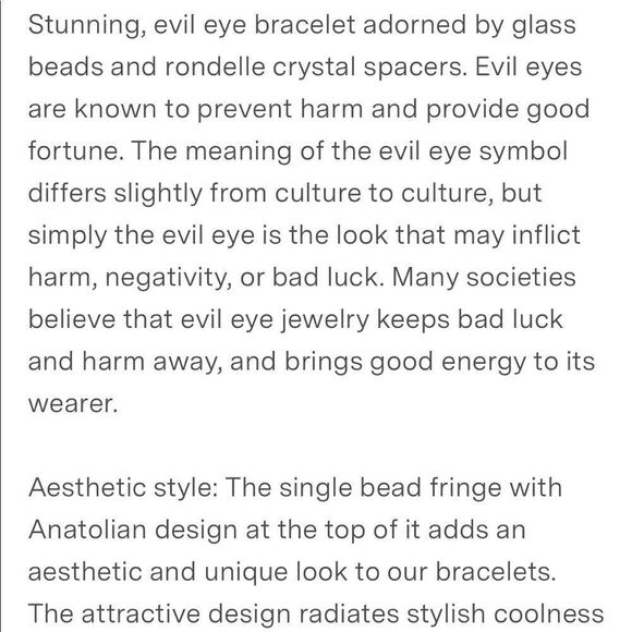 Bracelets Nazar 17 glass beads & 16 spacers cute - Picture 4 of 8